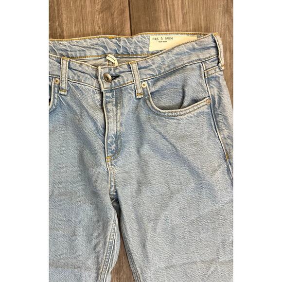 Rag & Bone Featherweight Denim Jeans Blue Size 25 Straight Leg Light Wash Soft - Picture 3 of 4